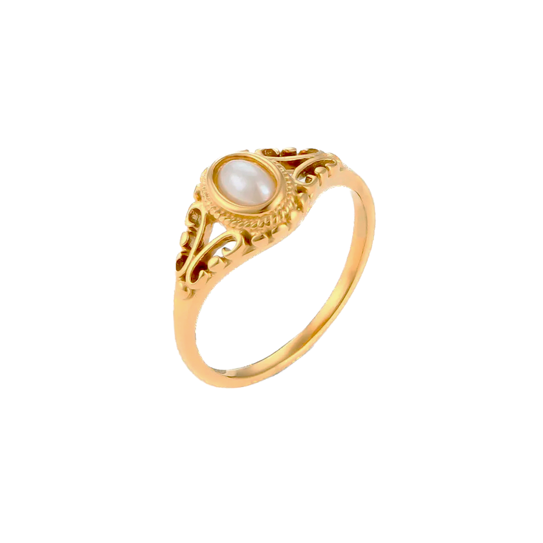 Anillo Perla vintage