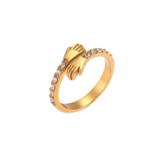 Anillo Warm hug con incrustaciones