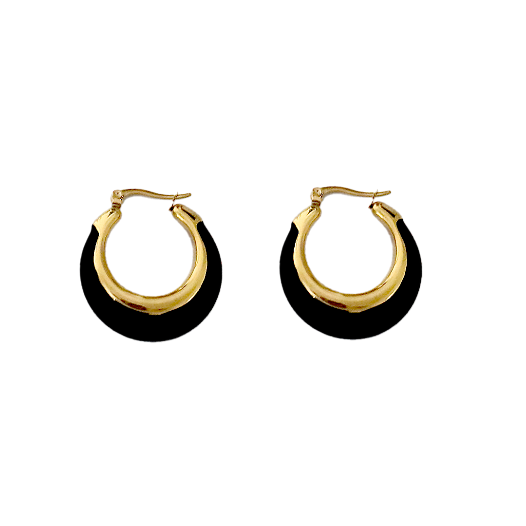 Aretes Abigail negros