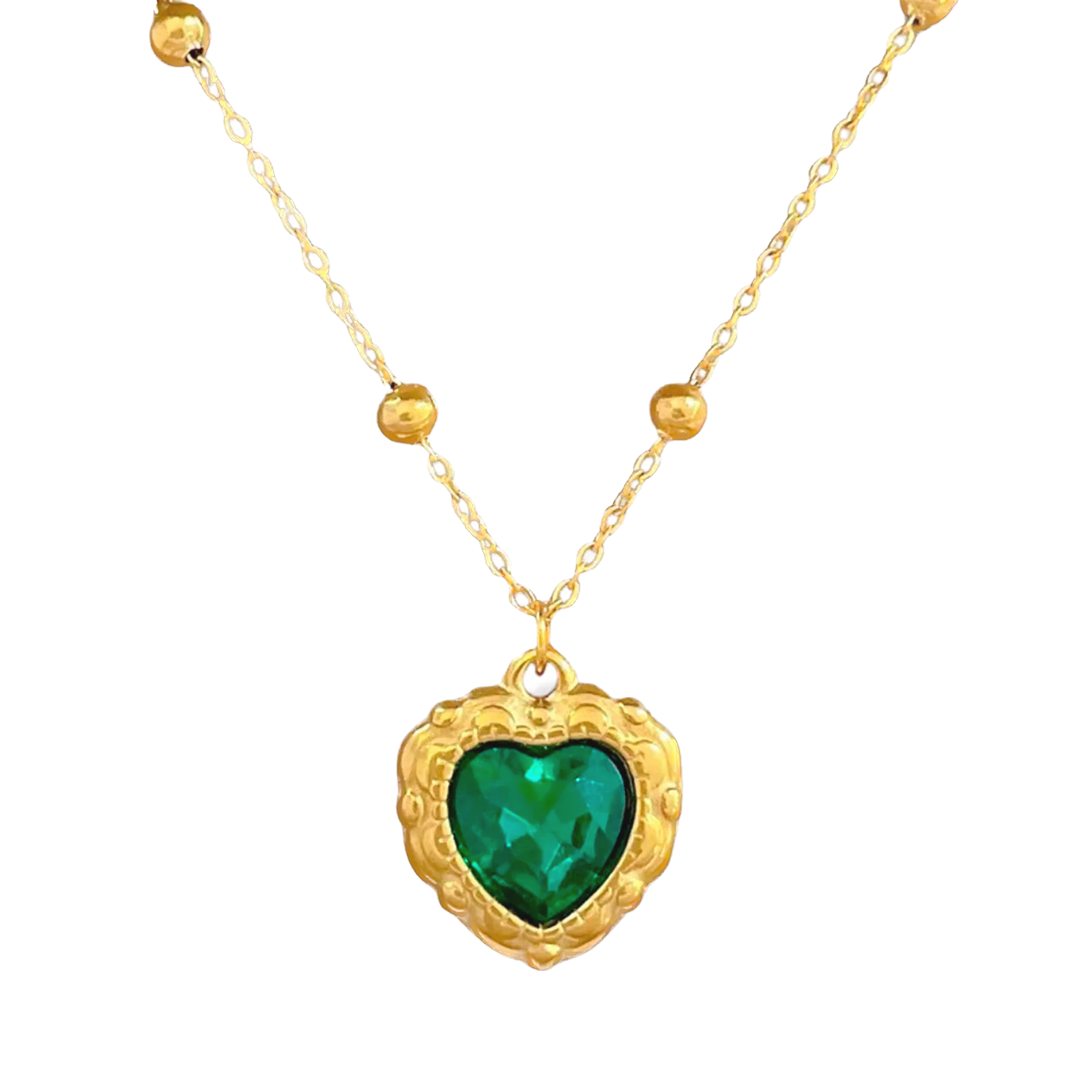 Collar Green Heart