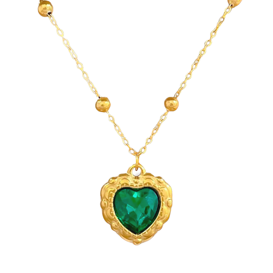 Collar Green Heart