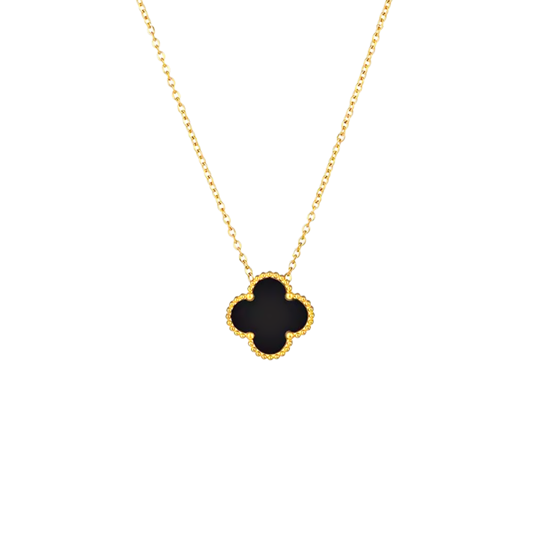 Collar single Lotus negro