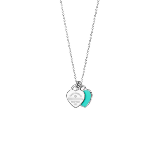 Collar corazón azul