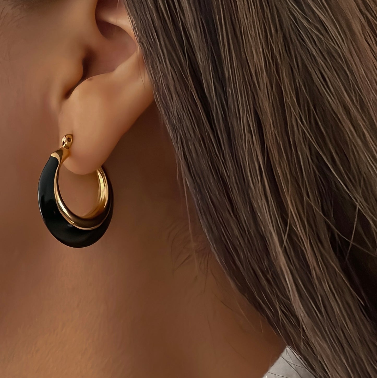 Aretes Abigail negros