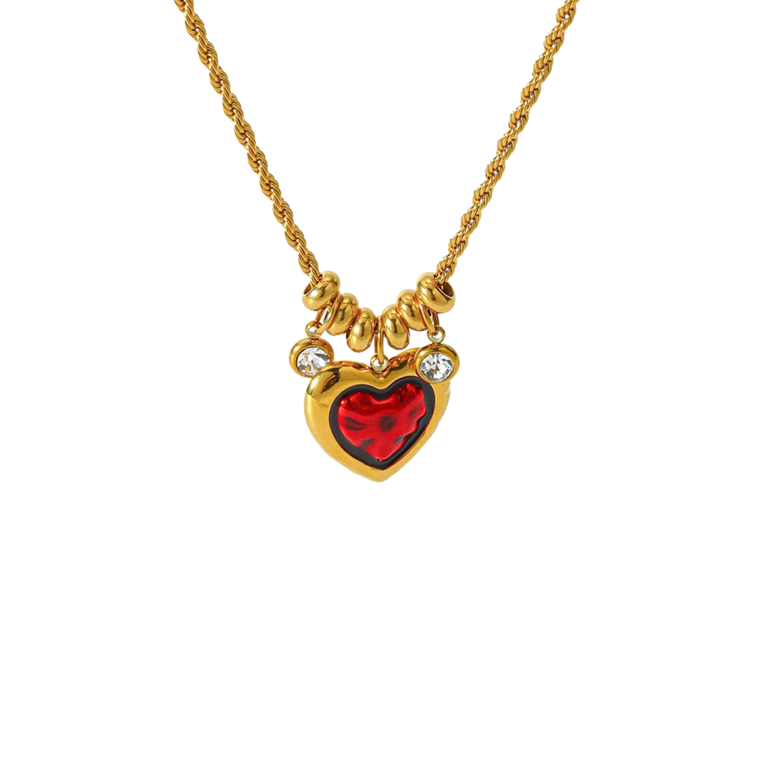 Collar Burning Heart
